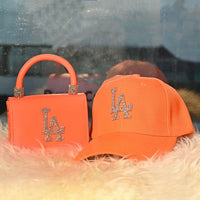 Diamond LA Purse And Hat Set