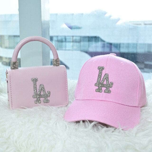 Diamond LA Purse And Hat Set