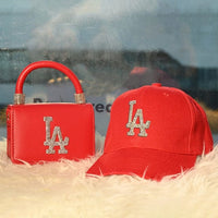 Diamond LA Purse And Hat Set