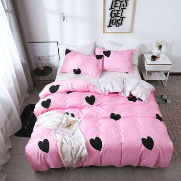 Love Print Luxury Comforter Duvet Cover Set