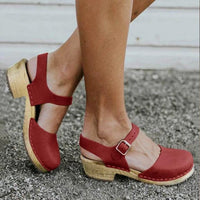 Woman Wedge Shoes Buckle Strap Sandal - east2cart.uk