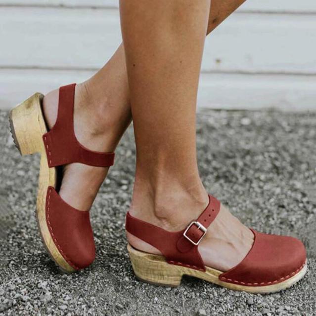 Woman Wedge Shoes Buckle Strap Sandal - east2cart.uk