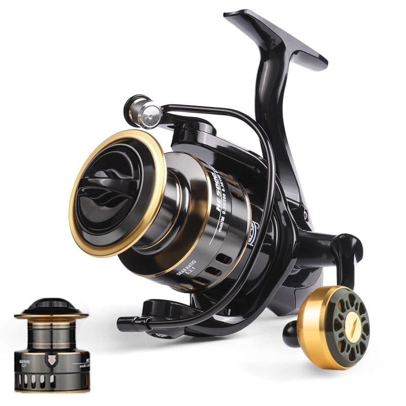 LINNHUE Fishing Reel HE500-7000 Drag 10kg Metal/EVA Ball Grip Spool Spinning Reel Saltwater Reel For Carp Reel Fishing Pesca - east2cart.uk