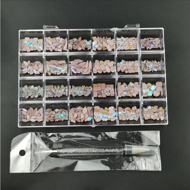 480pcs Glitter Mixed Nail Art Decorations - east2cart.uk