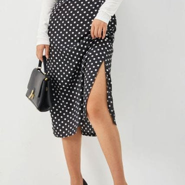 Sexy Leopard Wrap Print Chiffon Split Skirt - east2cart.uk