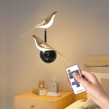 Gold Plated Bird LED Wall Lamp