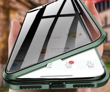 Magnetic Glass Case For iPhone Plus - east2cart.uk