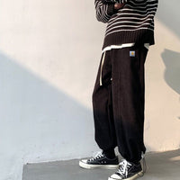 Men's Corduroy Drawstring Loose Casual Pants - east2cart.uk
