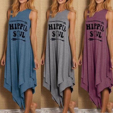 Casual Hippie Soul Double Layer Maxi Dress - east2cart.uk