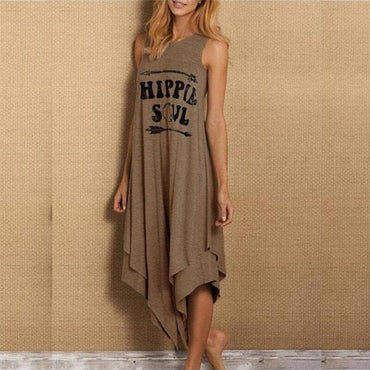 Casual Hippie Soul Double Layer Maxi Dress - east2cart.uk