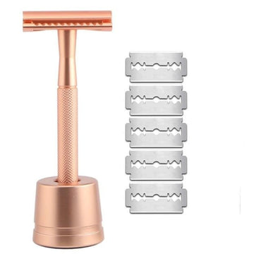 HAWARD Rose Gold Safety Razor 20 Blades Unisex - east2cart.uk