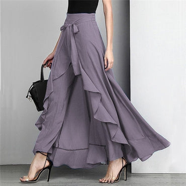 Women Chiffon Long Palazzo Pants - east2cart.uk