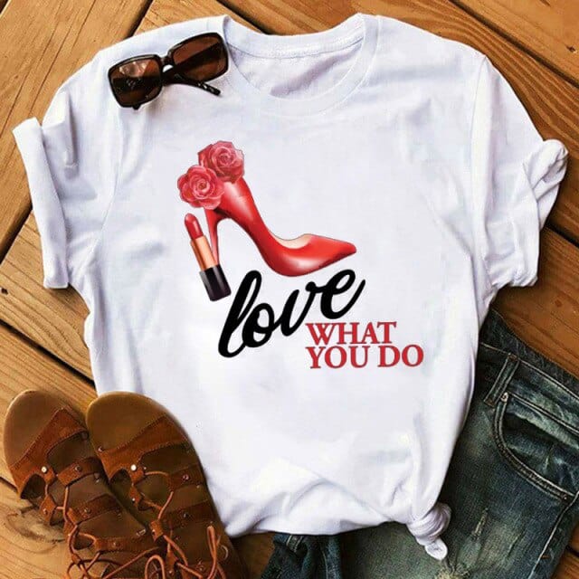 Ladies Love What You Print Tee Shirt - east2cart.uk