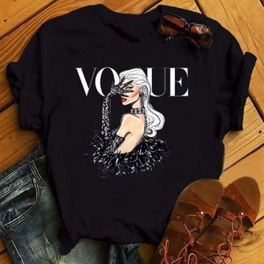 Flower Print Vogue T Shirt - east2cart.uk