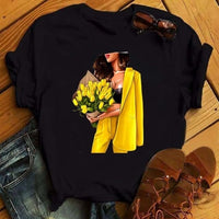 Flower Print Vogue T Shirt - east2cart.uk