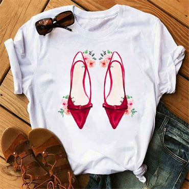 Flower Print Vogue T Shirt - east2cart.uk