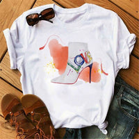 Flower Print Vogue T Shirt - east2cart.uk