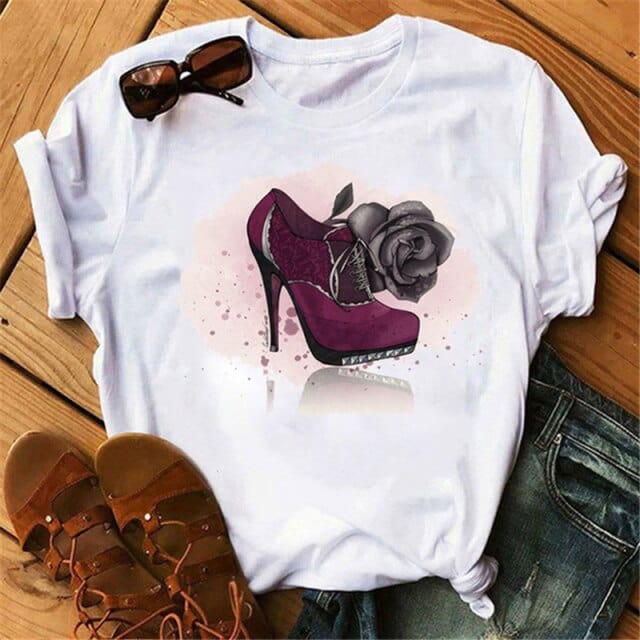 Flower Print Vogue T Shirt - east2cart.uk