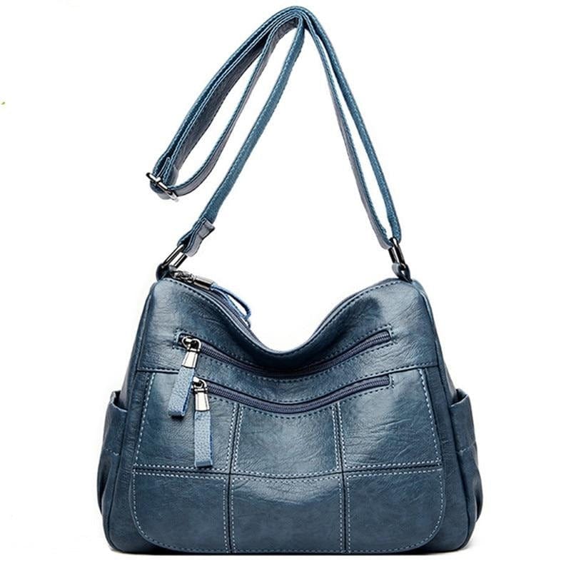 Retro Women's Grid Pattern Shoulder Bag - east2cart.uk