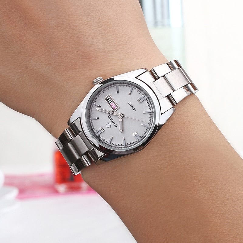 Montre Femme 2021 WWOOR Fashion Ladies Watches Waterproof Quartz Silver Clock Women Automatic Date Dress Wrist Watch Reloj Mujer - east2cart.uk