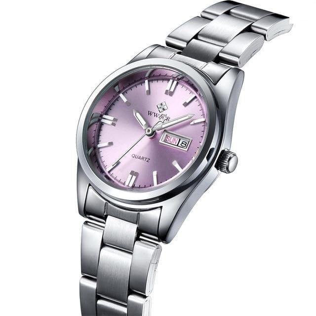 Montre Femme 2021 WWOOR Fashion Ladies Watches Waterproof Quartz Silver Clock Women Automatic Date Dress Wrist Watch Reloj Mujer - east2cart.uk