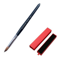 UsiDaer Kolinsky Nail Brush Acrylic with Red Round Wooden Handle and 100% Kolinsky Sable Hair for Crystal UV Gel Painting - east2cart.uk
