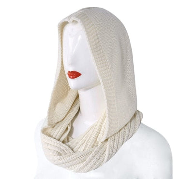 Winter Warm Knitted Neck And Head Scarf