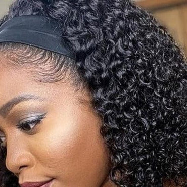 Kinky Afro Curly Remy Hair Glueless Wig