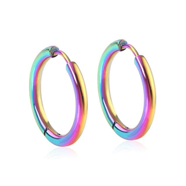 1Pairs/2pcs Trendy Small Colourful Hoop Earrings