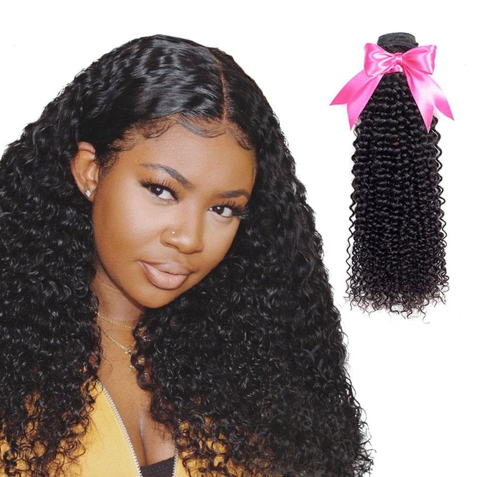 Mongolian Thick Curly Human Hair Extensions - east2cart.uk