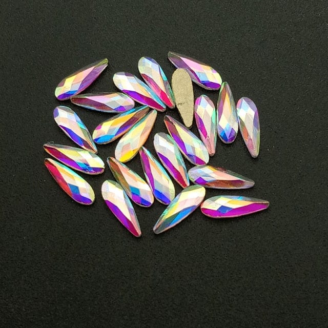 100Pcs Crystal AB Nail Art Decoration - east2cart.uk