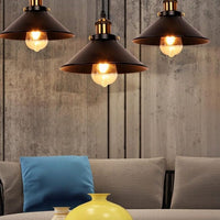 American Retro LED Bronze Pendant Hanging Lamp