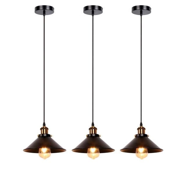 American Retro LED Bronze Pendant Hanging Lamp