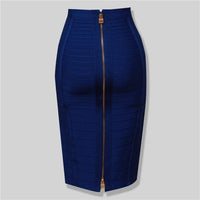 16 Colors Sexy Solid Bandage Pencil Skirt - east2cart.uk