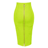 16 Colors Sexy Solid Bandage Pencil Skirt - east2cart.uk
