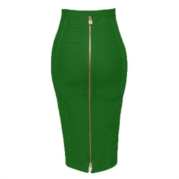 16 Colors Sexy Solid Bandage Pencil Skirt - east2cart.uk