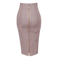 16 Colors Sexy Solid Bandage Pencil Skirt - east2cart.uk
