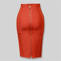 16 Colors Sexy Solid Bandage Pencil Skirt - east2cart.uk