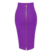 16 Colors Sexy Solid Bandage Pencil Skirt - east2cart.uk