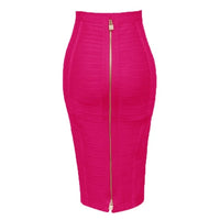 16 Colors Sexy Solid Bandage Pencil Skirt - east2cart.uk
