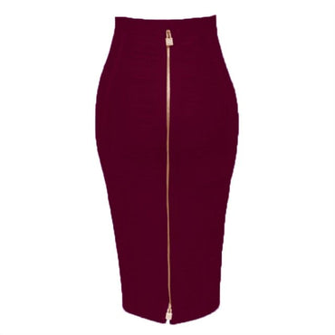 16 Colors Sexy Solid Bandage Pencil Skirt - east2cart.uk