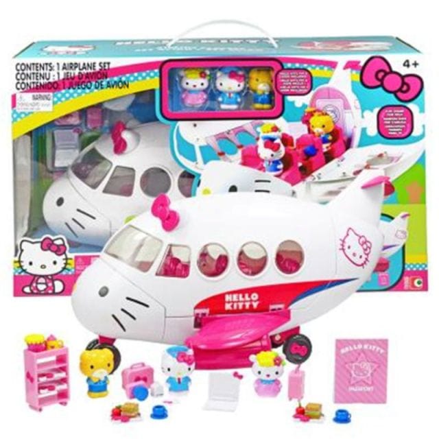 Hello Kitty Cat Rescue Toys Set Airplane Bus Remote Control