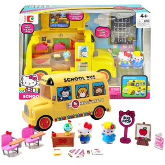 Hello Kitty Cat Rescue Toys Set Airplane Bus Remote Control