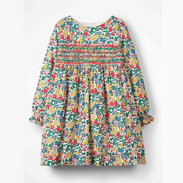 Cloud Rainbow Print Party Dress