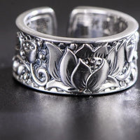 Lotus Heart Buddha Ring Unisex - east2cart.uk