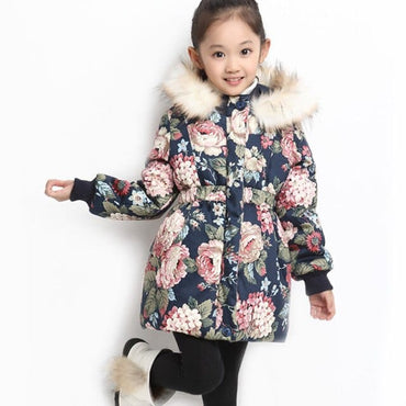 Girl's Thick Warm Hooded Winter Coat