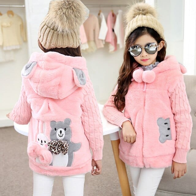 Girl's Thick Warm Hooded Winter Coat