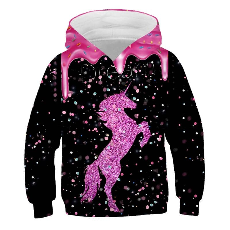 Children's Unicorn Hooded Sweat Tops