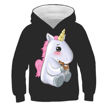 Children's Unicorn Hooded Sweat Tops