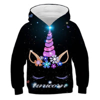 Children's Unicorn Hooded Sweat Tops
